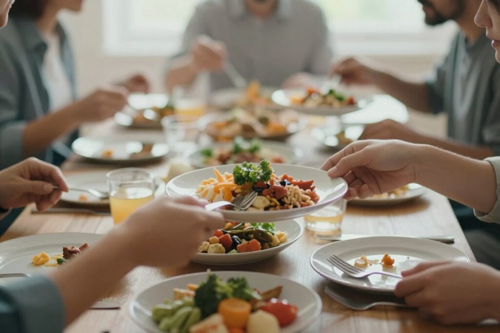 Jedzenie przy stole w senniku - symbol wspólnoty i jedności Jedzenie przy stole w senniku - symbol wspólnoty i jedności