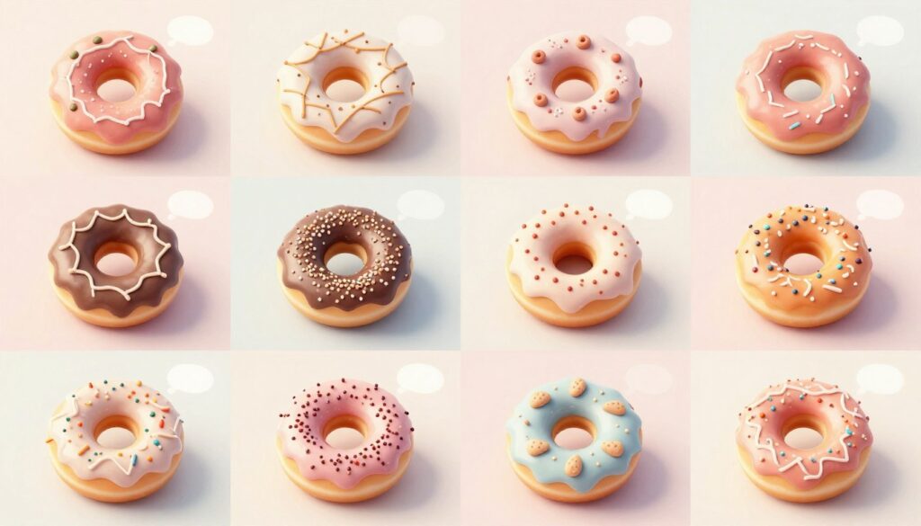 Kolaż różnych interpretacji snów o pączkach - sennik pączki podsumowanie