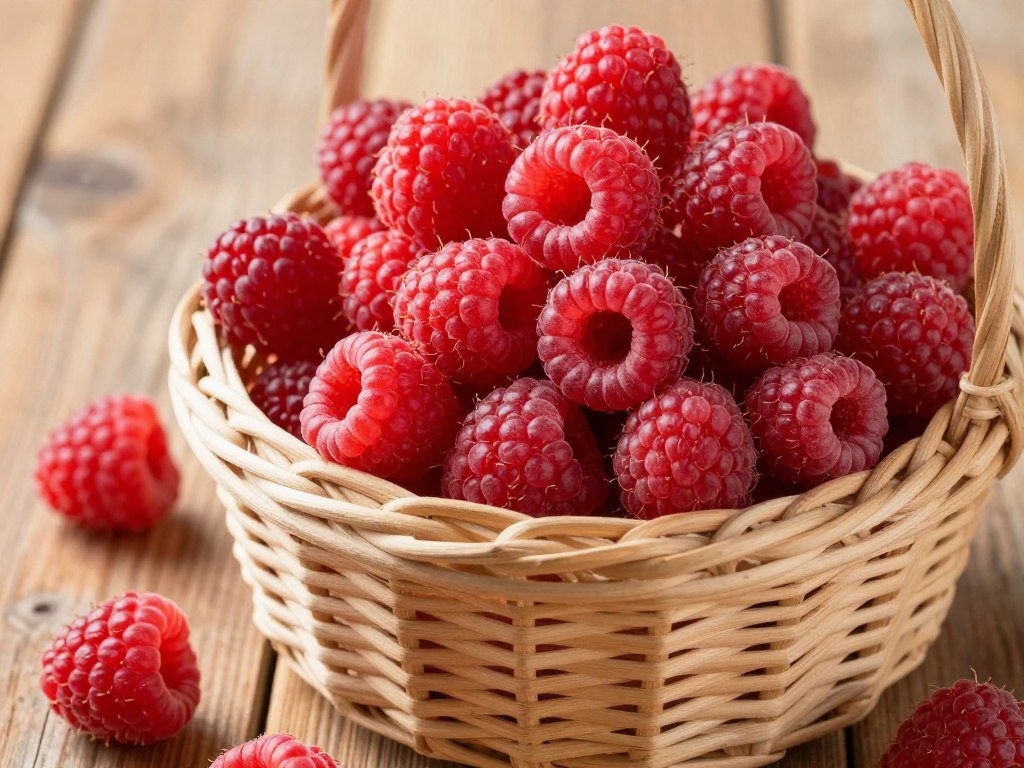 Kosz pełen dojrzałych malin - sennik maliny interpretacja