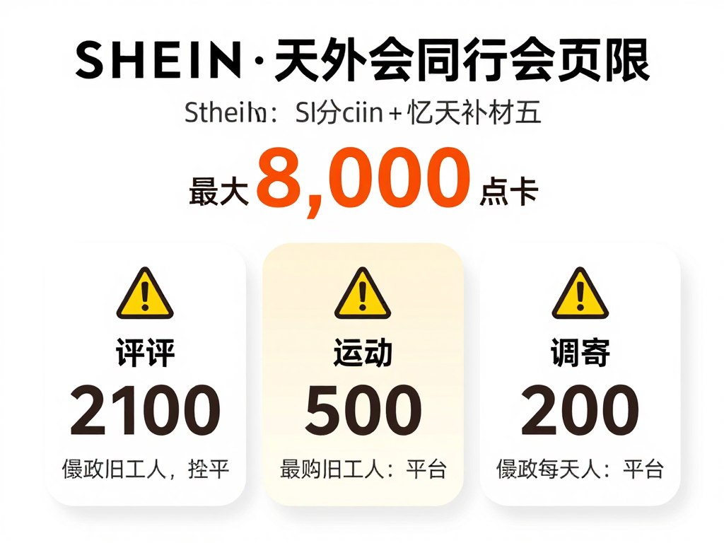 Limity dzienne zdobywania punktów SHEIN
