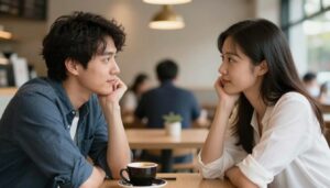 Para wymieniająca pierwsze spojrzenia - etapy romansu zaczynają się od niewinnego flirtu