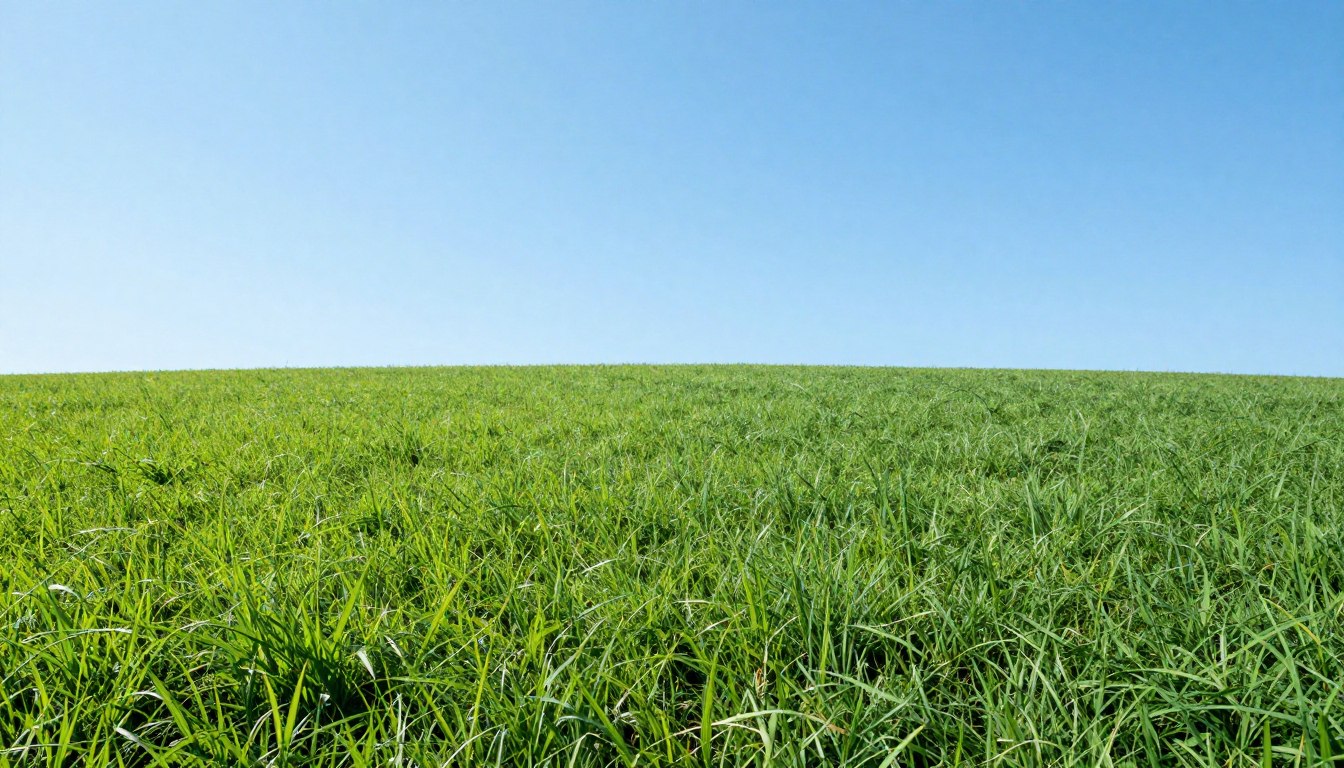 Rozległa łąka z zieloną trawą symbolizująca wzrost i odnowę w snach